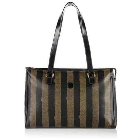 fendi striped tote bag|fendi tote bag vintage.